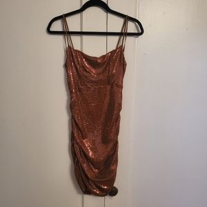 UO Brown Sequin Dress